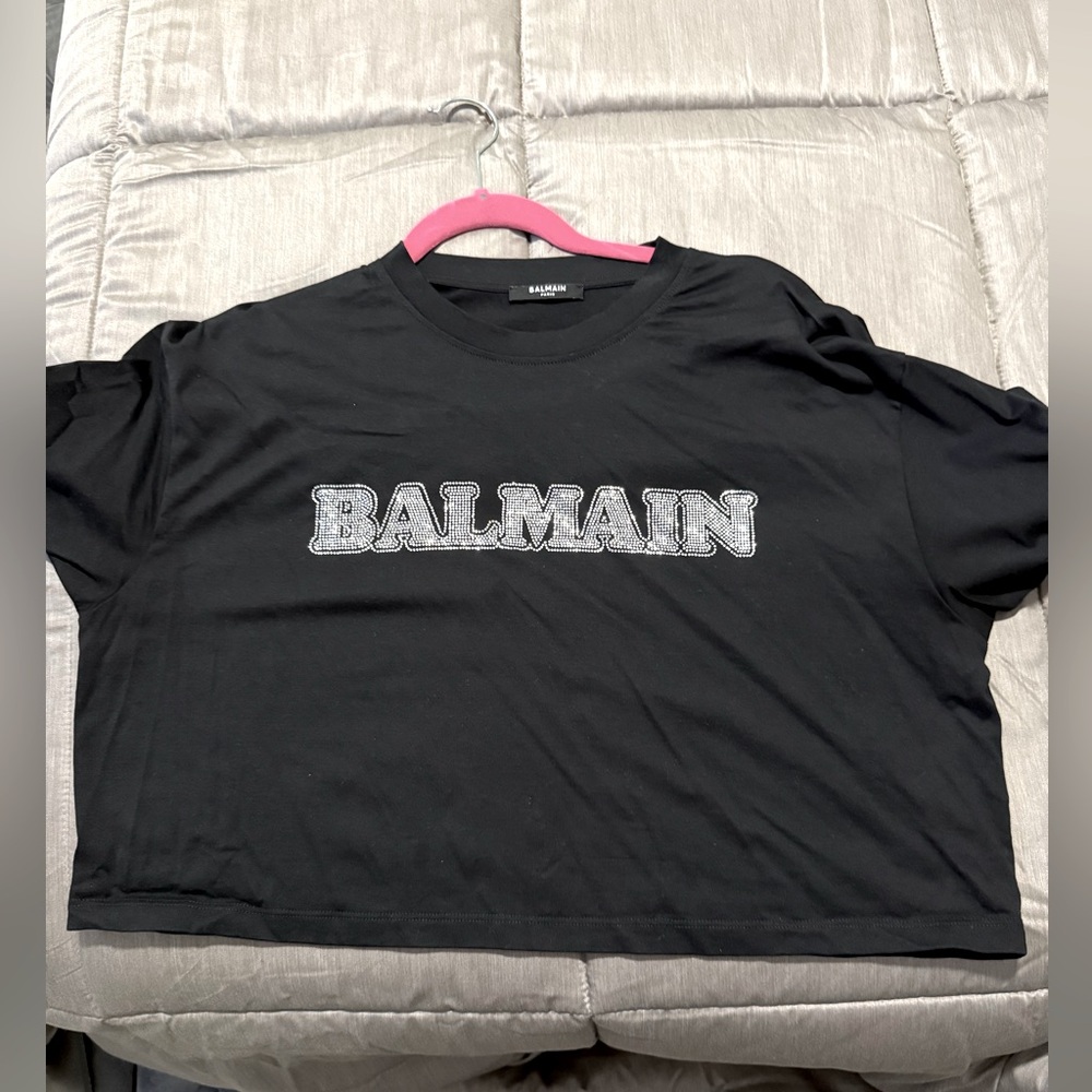 Balmain cropped top T-shirt